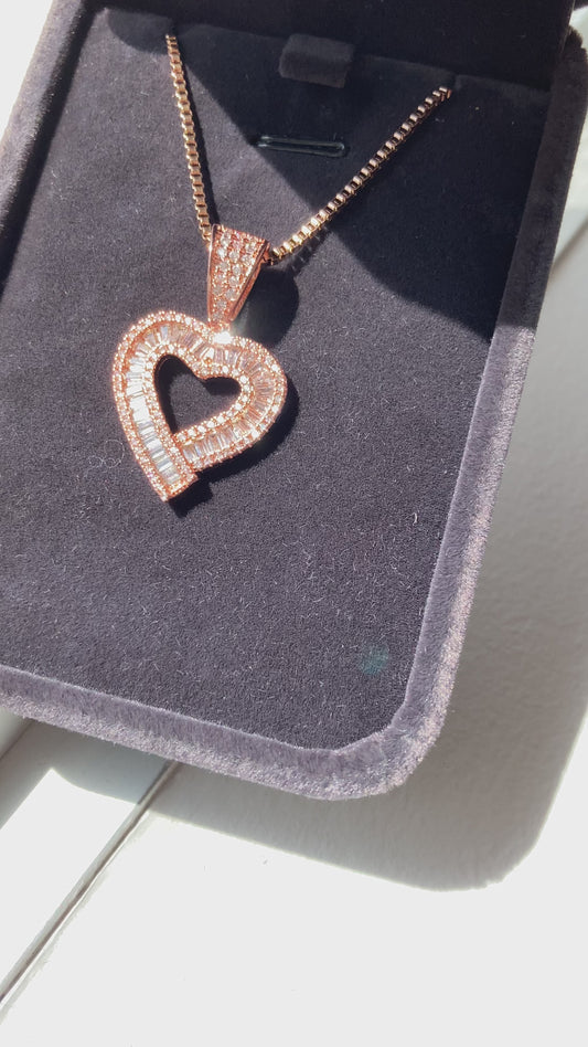 Baguette Heart Necklace